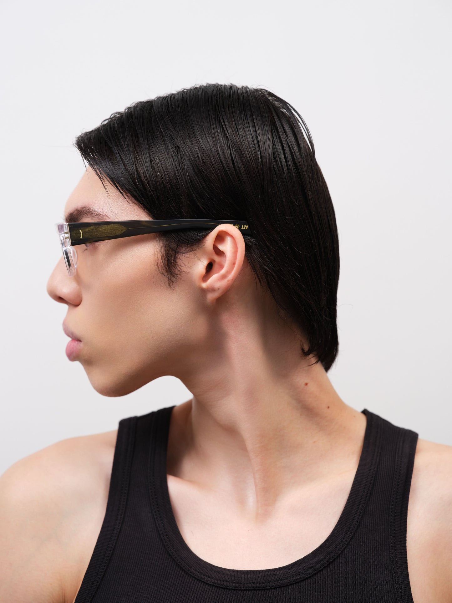 FRANKIE Clear Crystal / Olive Horn / Peach Lens