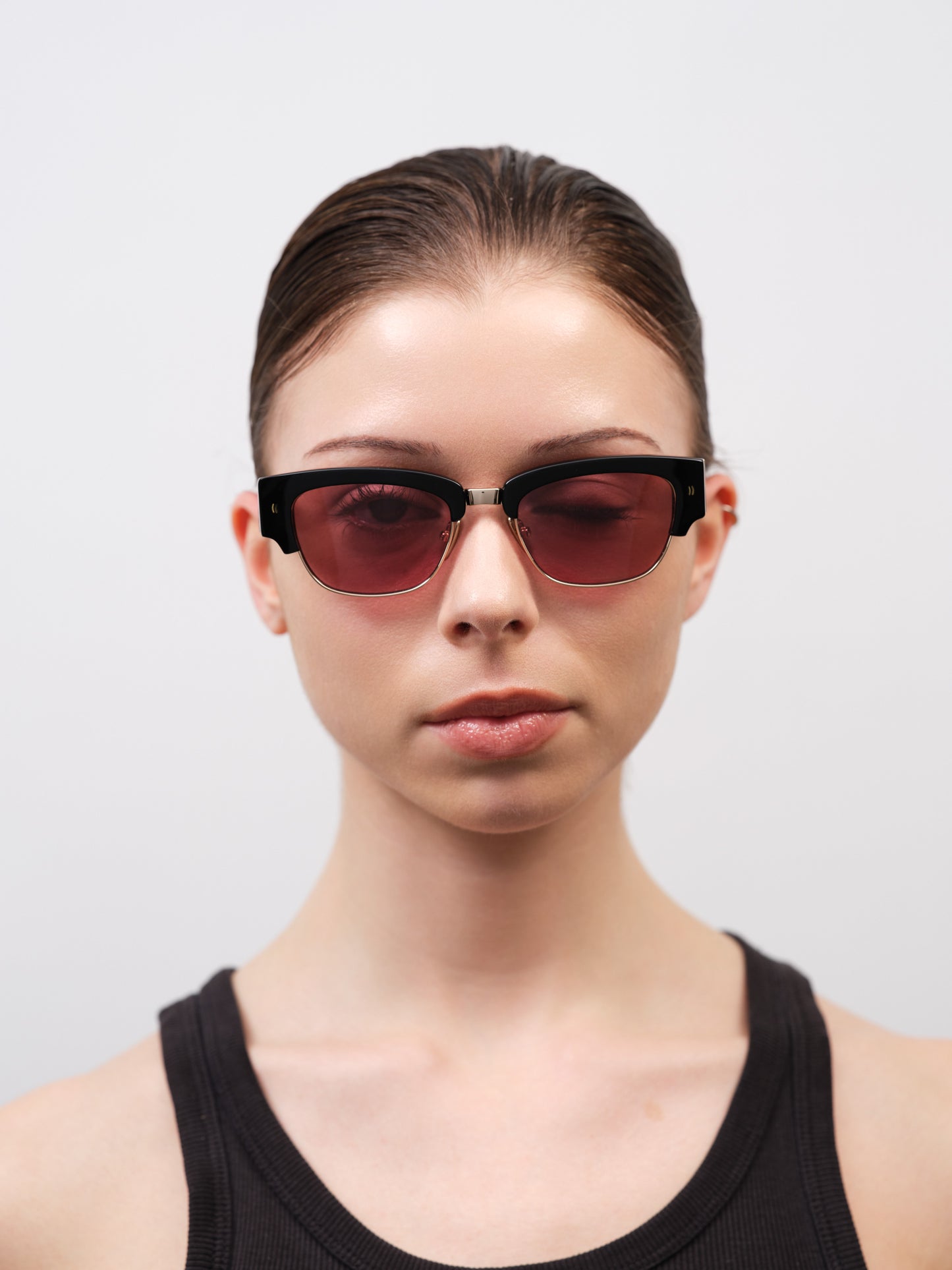 DEACON Solid Black / Dust Pink Lens