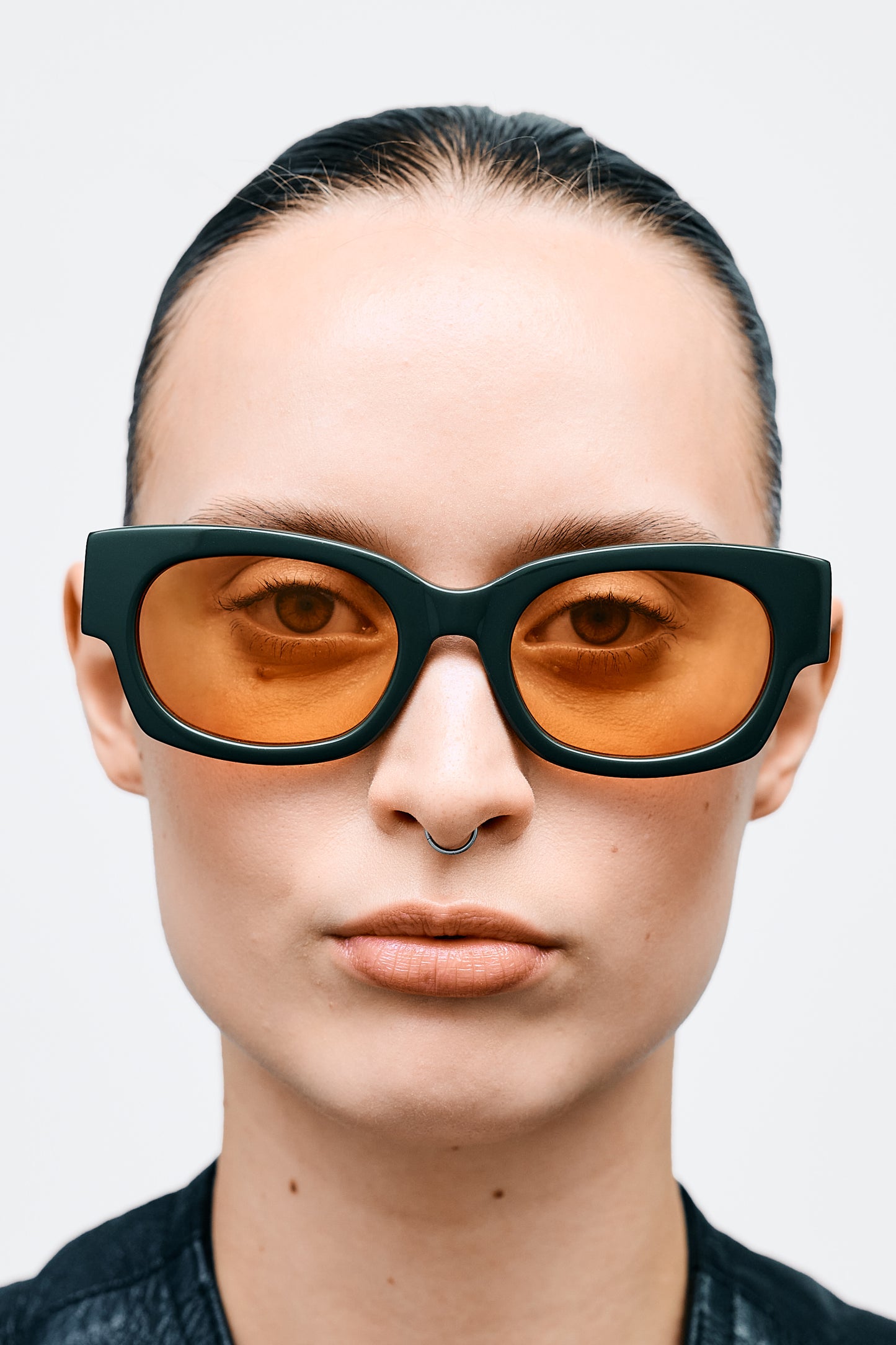 SHADE 01 Solid Forest Dk Green / Solid Orange Lens