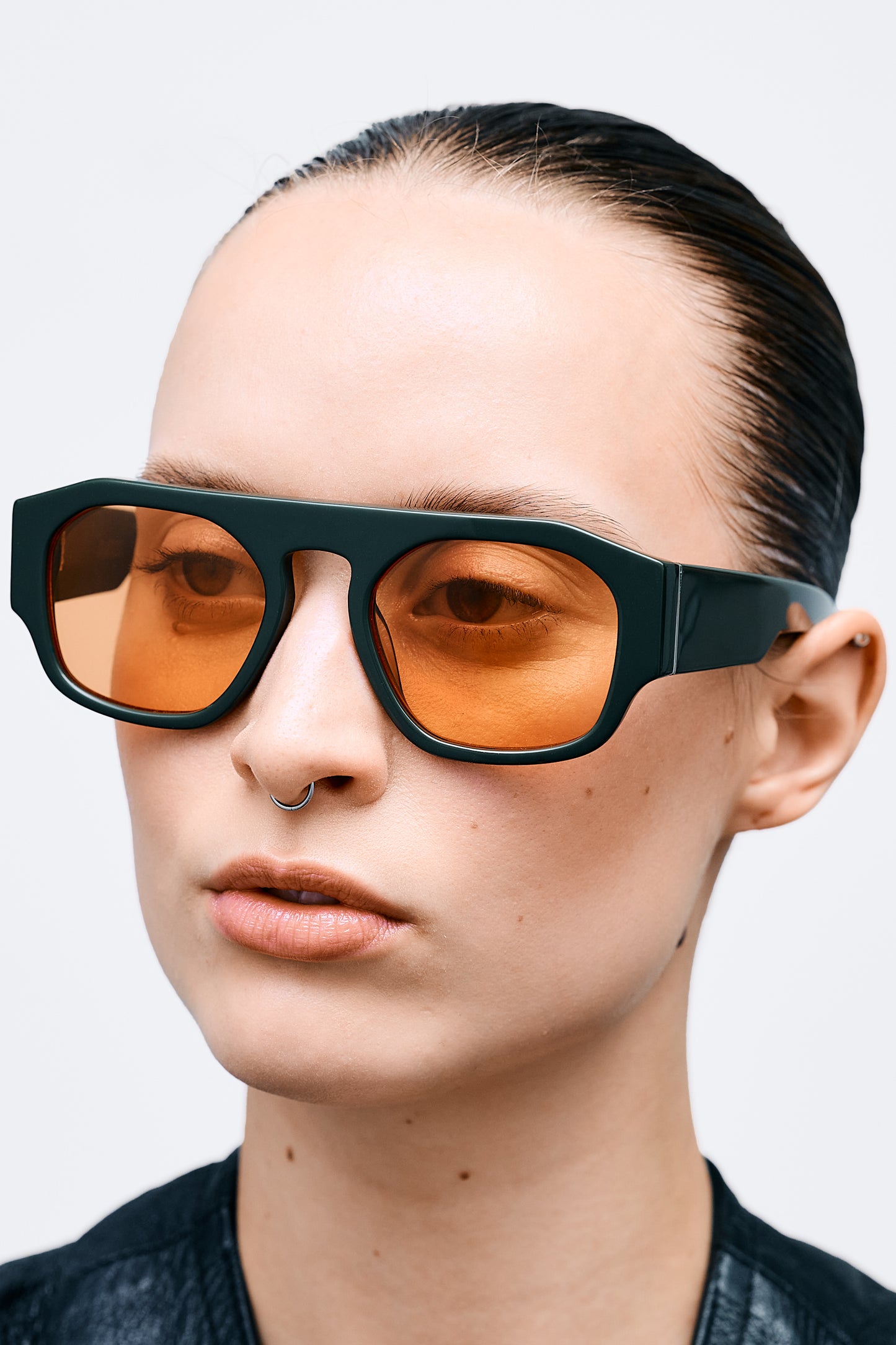 SHADE 02 Solid Forrest Dk green / Solid Orange Lens