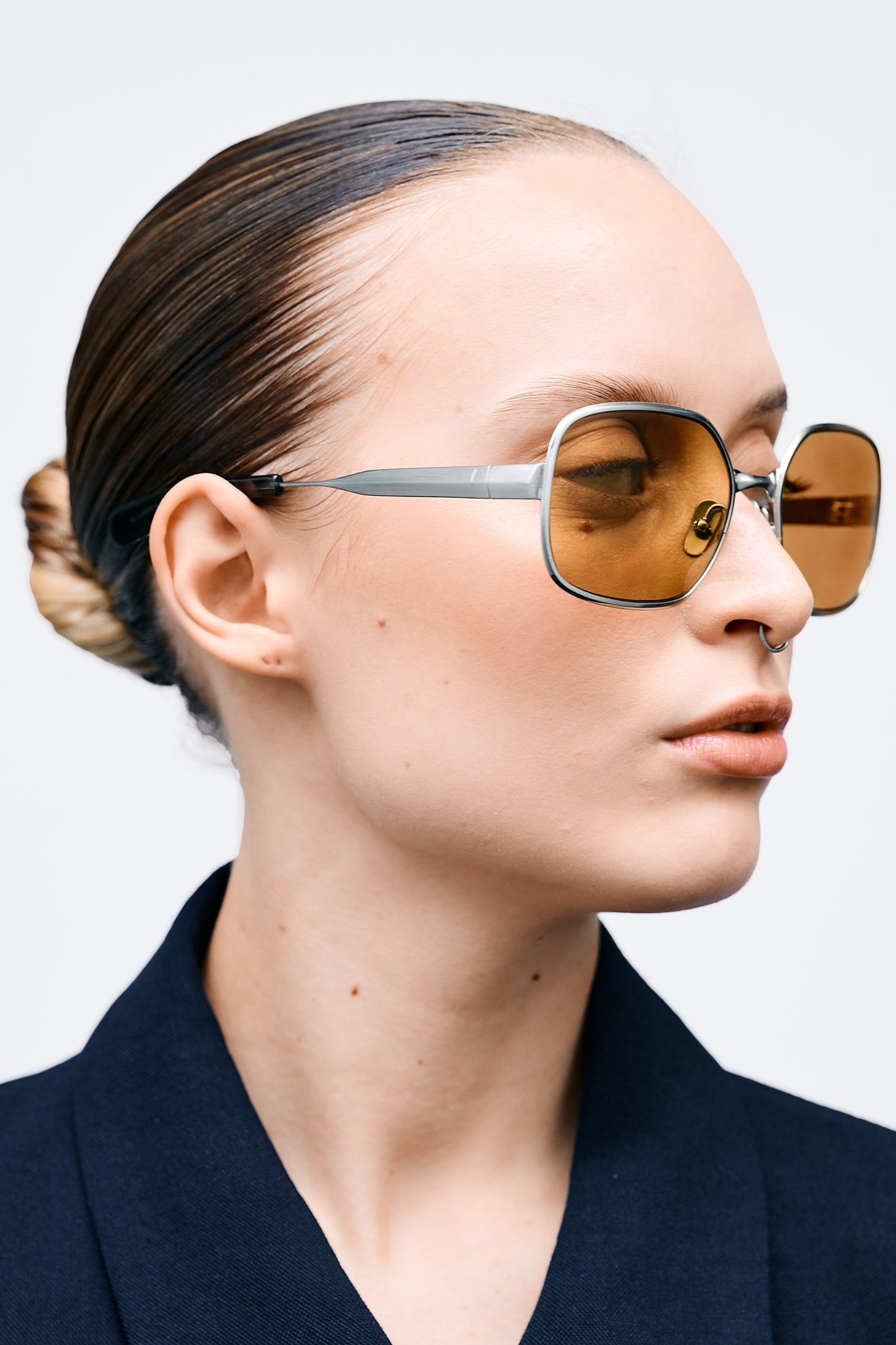 TYLER Brushed Silver / Lime Gradient Lens