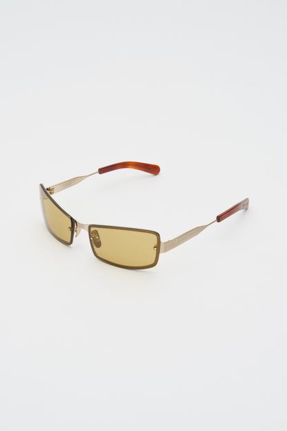 AXL Brushed Gold Classic Havana / Smoked Olive Lens