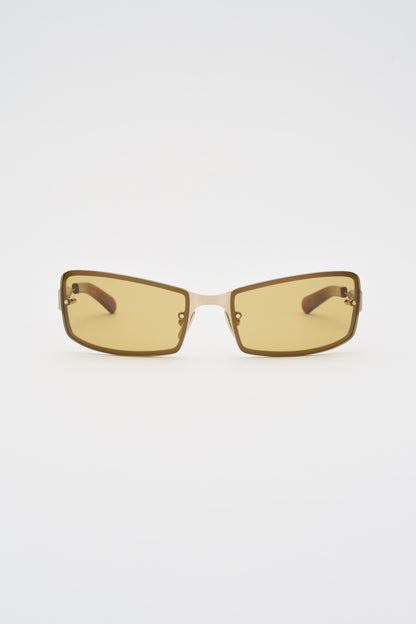 AXL Brushed Gold Classic Havana / Smoked Olive Lens