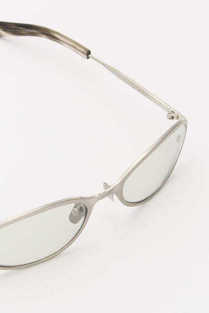 COHEN Brushed Silver / Transparent Grey Lens