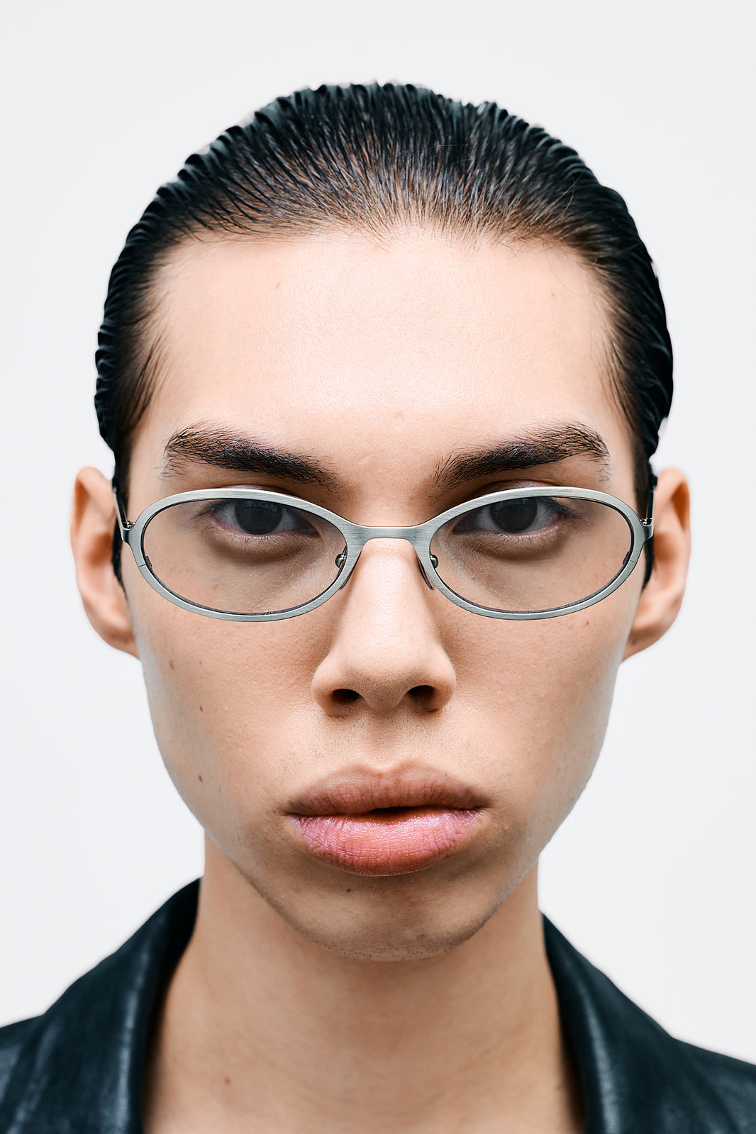 COHEN Brushed Silver / Transparent Grey Lens