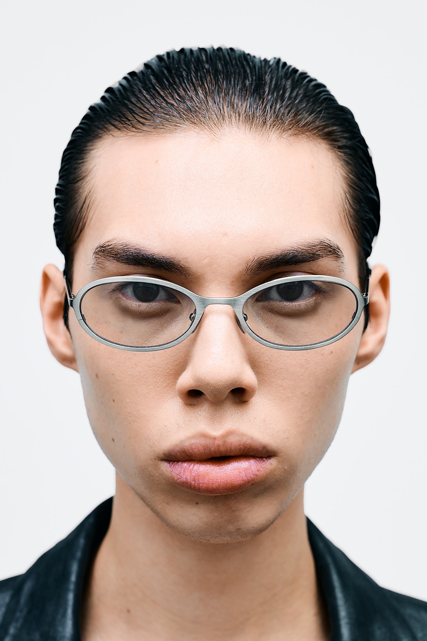 COHEN Brushed Silver / Transparent Grey Lens