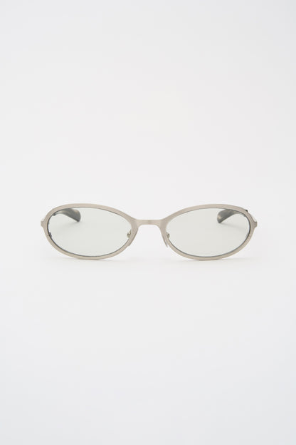 COHEN Brushed Silver / Transparent Grey Lens