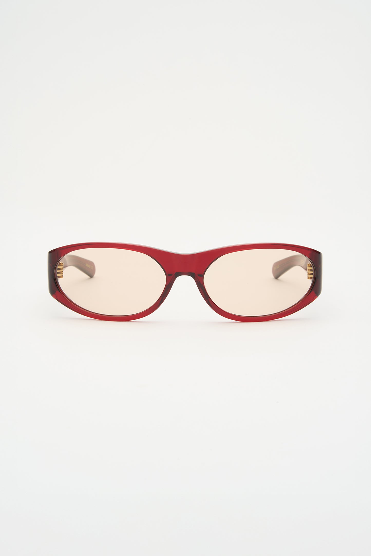 EDDIE KYU Crystal Burgundy / Solid Peach Lens