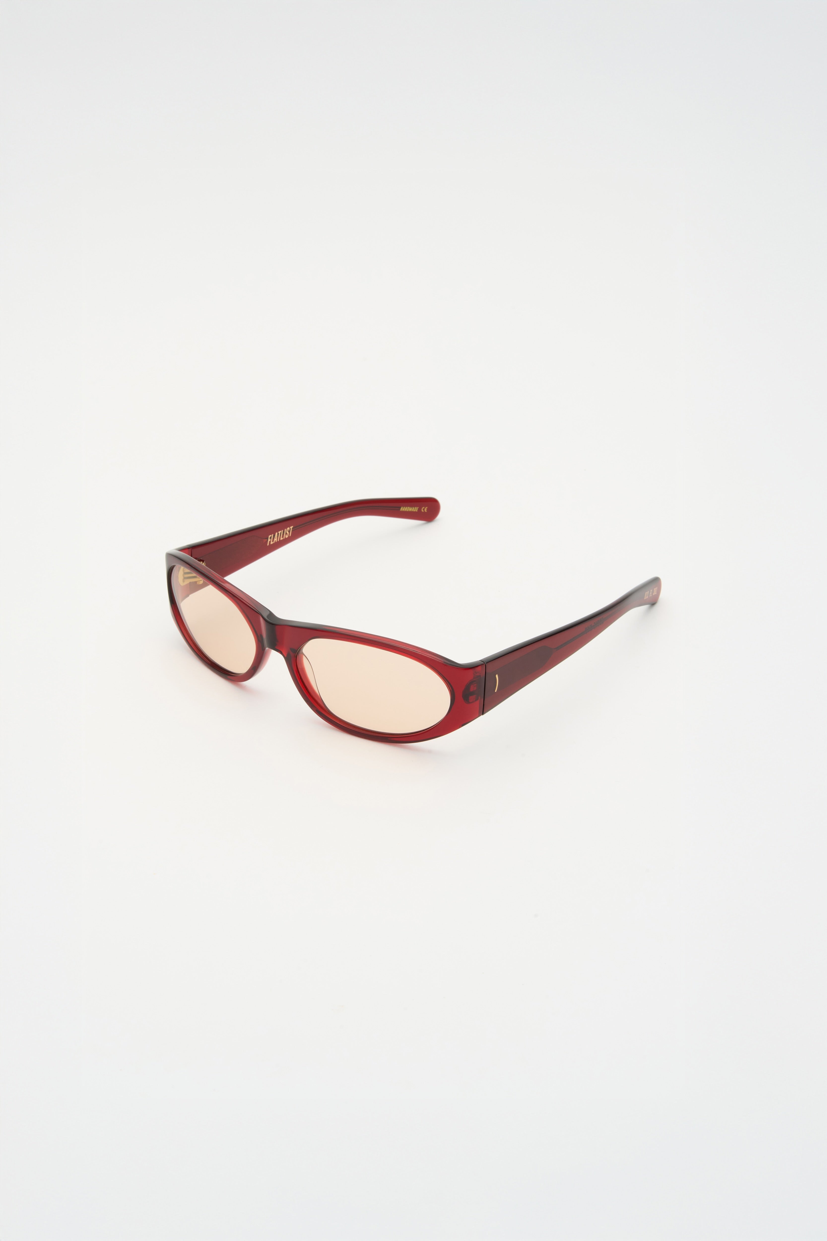 EDDIE KYU Crystal Burgundy / Solid Peach Lens | FLATLIST