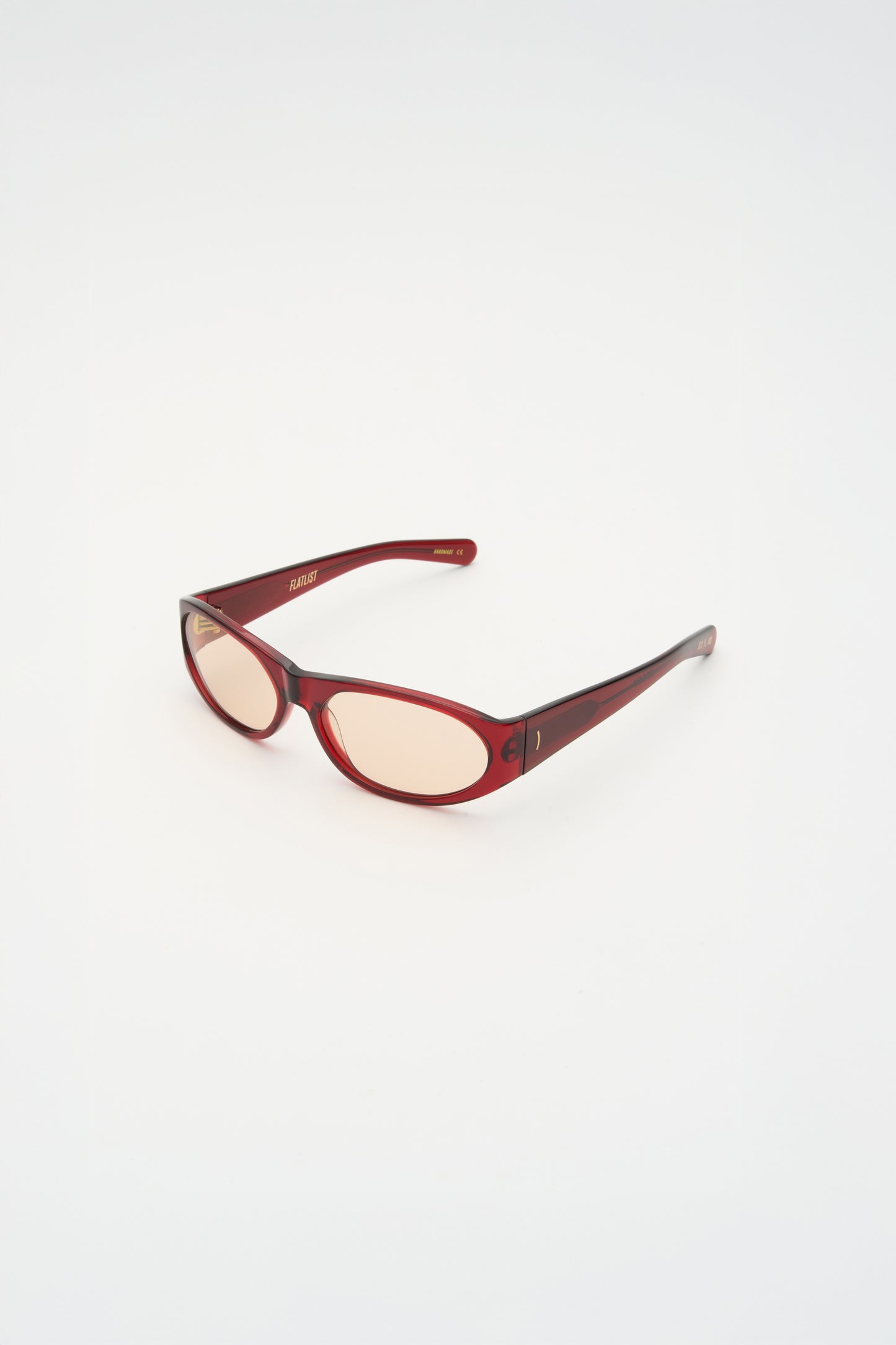 EDDIE KYU Crystal Burgundy / Solid Peach Lens