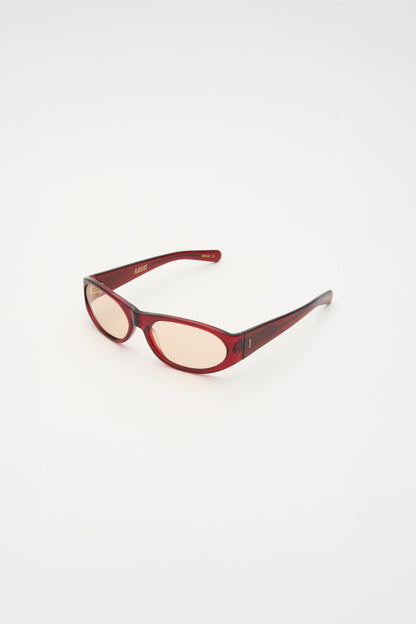 EDDIE KYU Crystal Burgundy / Solid Peach Lens