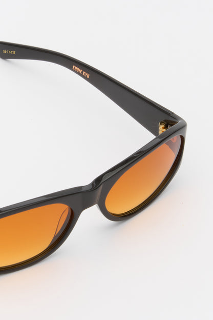 EDDIE KYU Solid Brown / Sunset Orange Lens
