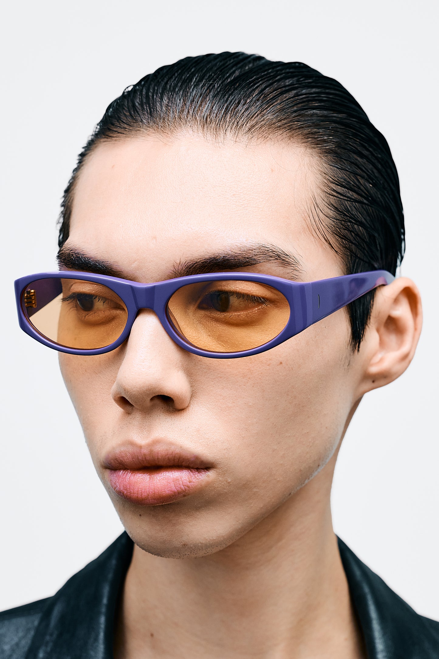 EDDIE KYU Solid Lilac / Orange Blue Light Lens