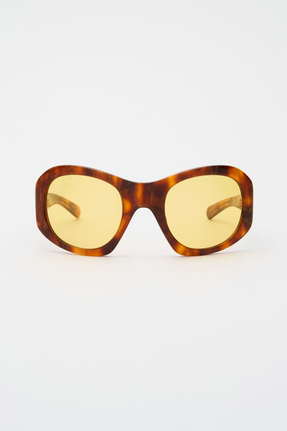 EZRA Shimmery Horn / Solid Yellow Lens