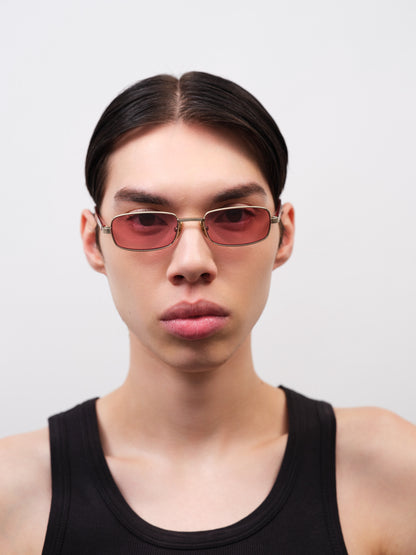 STING Brushed Light Gold / Solid Bordeaux / Dust Pink Lens