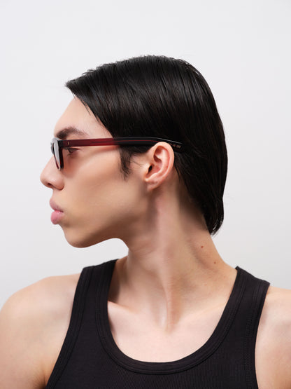 CLINT Crystal Burgundy / Brown Gradient Lens