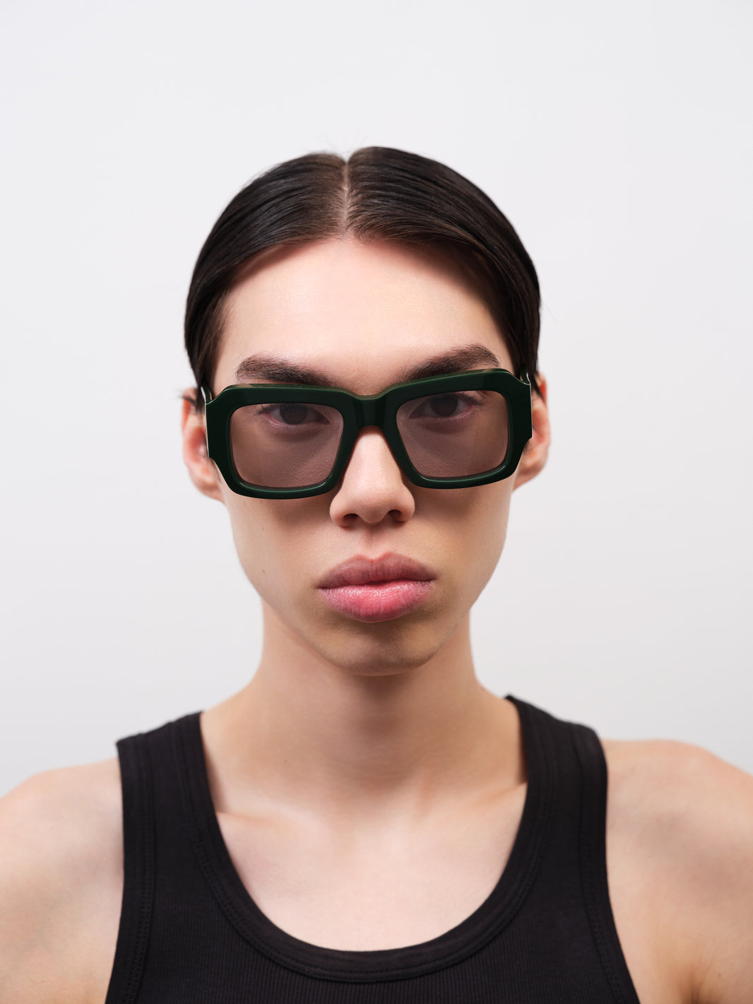MARFA Solid Dark Green / Light Grey Lens