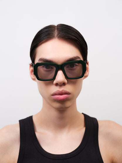 MARFA Solid Dark Green / Light Grey Lens