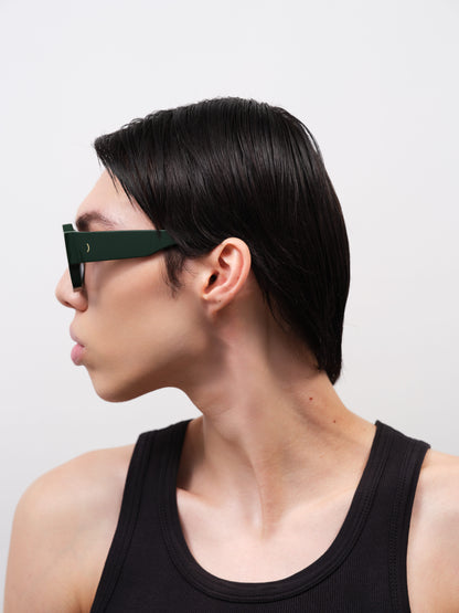 MARFA Solid Dark Green / Light Grey Lens