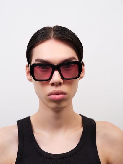 MARFA Solid Black / Solid Bordeaux / Pink Gradient Lens
