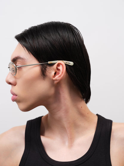 RENO Brushed Silver / Carrara Fantasy / Peach Lens
