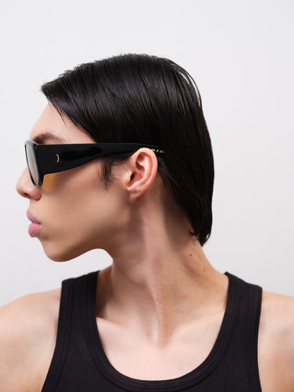 BERLYN Solid Black / Smoke Olive lens