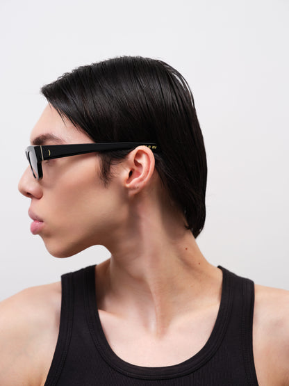 FRANKIE Solid Black / Light Grey Lens