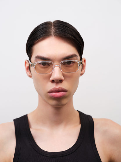 HANKY Clear Crystal / Olive Horn / Peach Lens