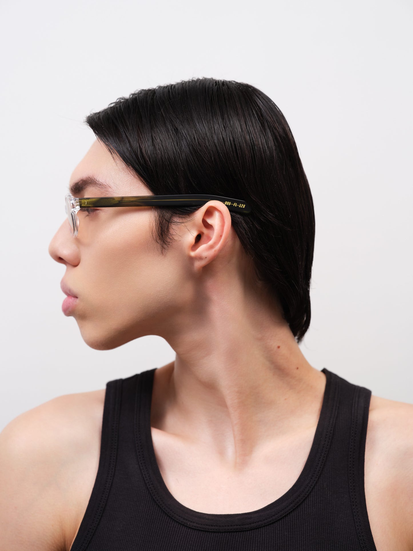 HANKY Clear Crystal / Olive Horn / Peach Lens