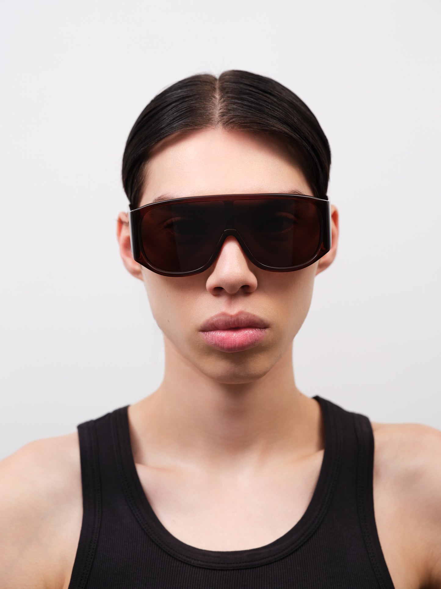 JOHN JOVINO Crystal Brown / Solid Brown Lens