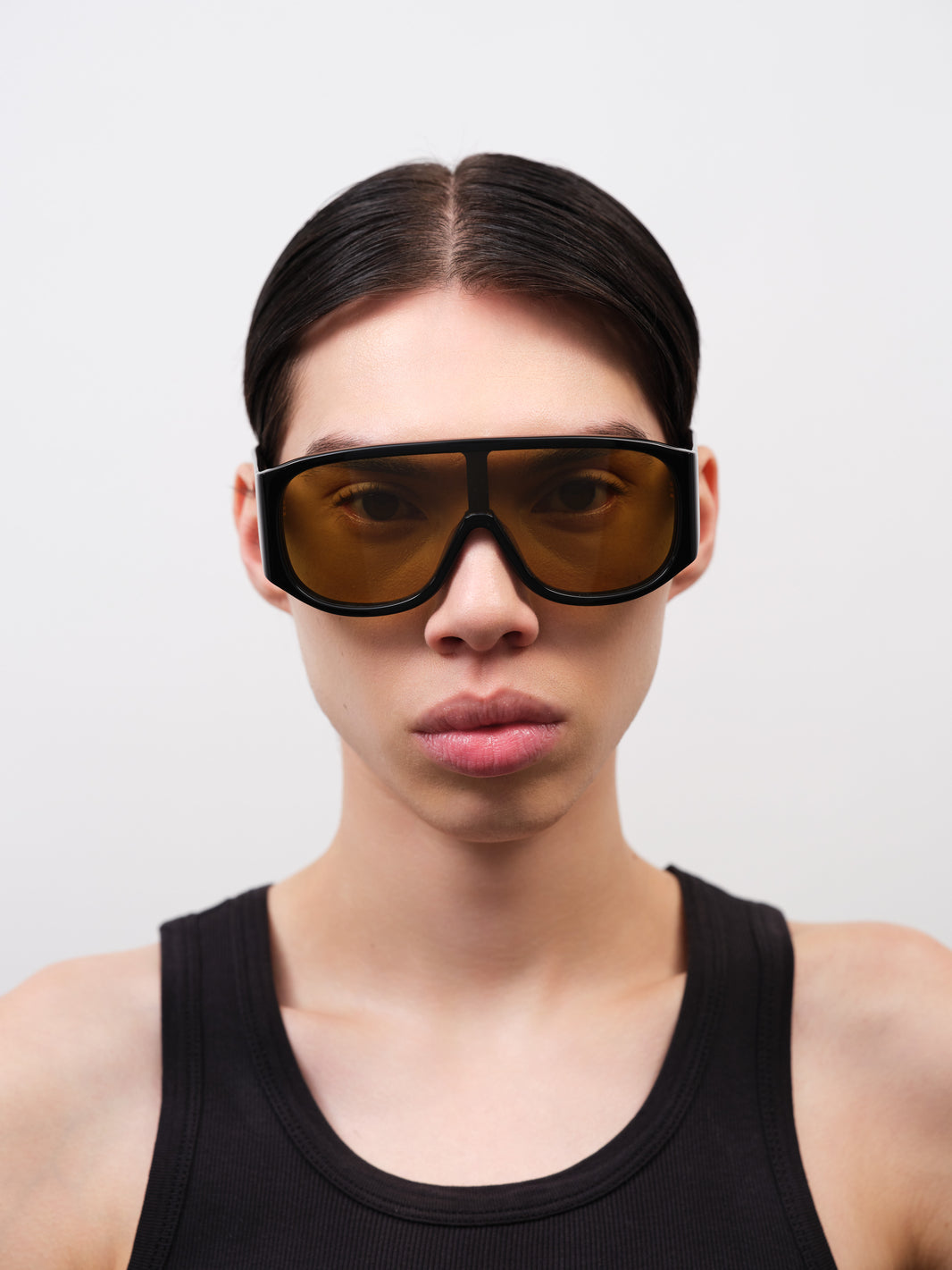 JOHN JOVINO Solid Black / Smoke Olive Lens