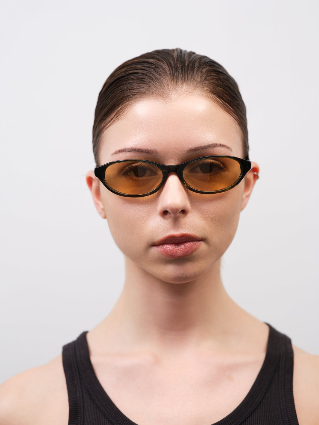 OLYMPIA Olive Horn / Yellow Lens