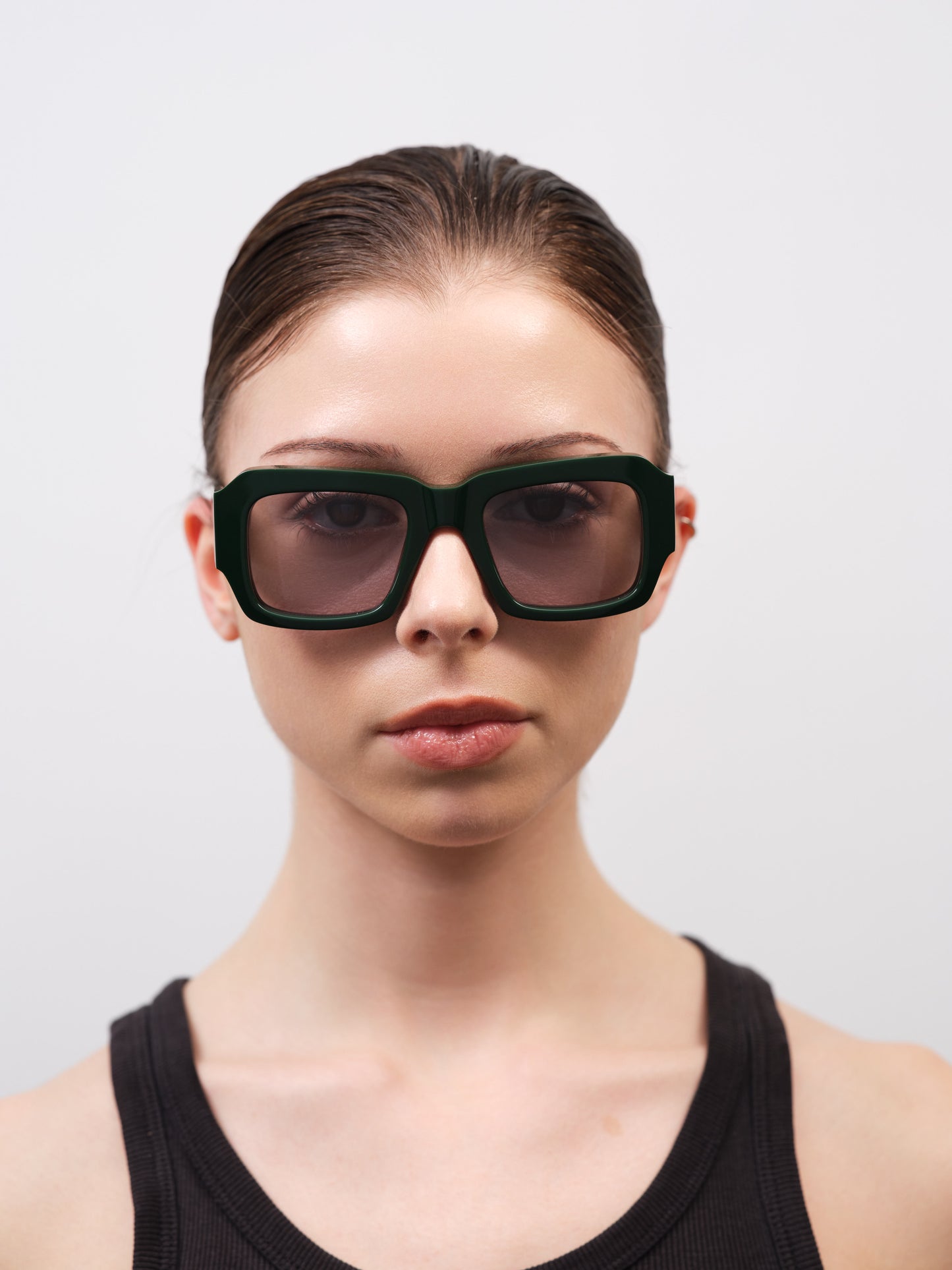 MARFA Solid Dark Green / Light Grey Lens