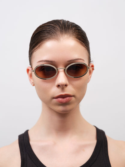 RENO Brushed Light Gold / Classic Havana / Brown Gradient Lens