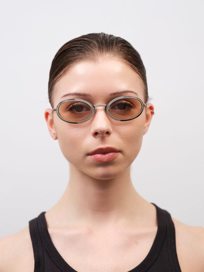 RENO Brushed Silver / Carrara Fantasy / Peach Lens