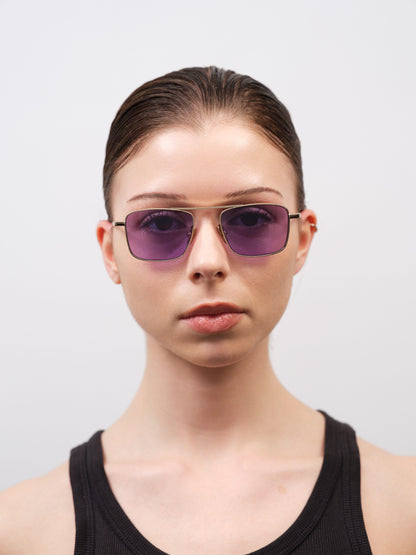 REED Brushed Light Gold / Light Purple Lens