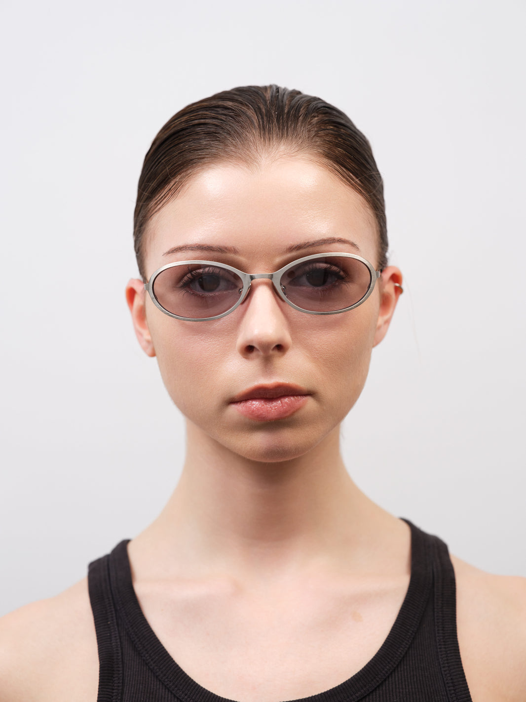 COHEN Brushed Silver / Transparent Grey Lens