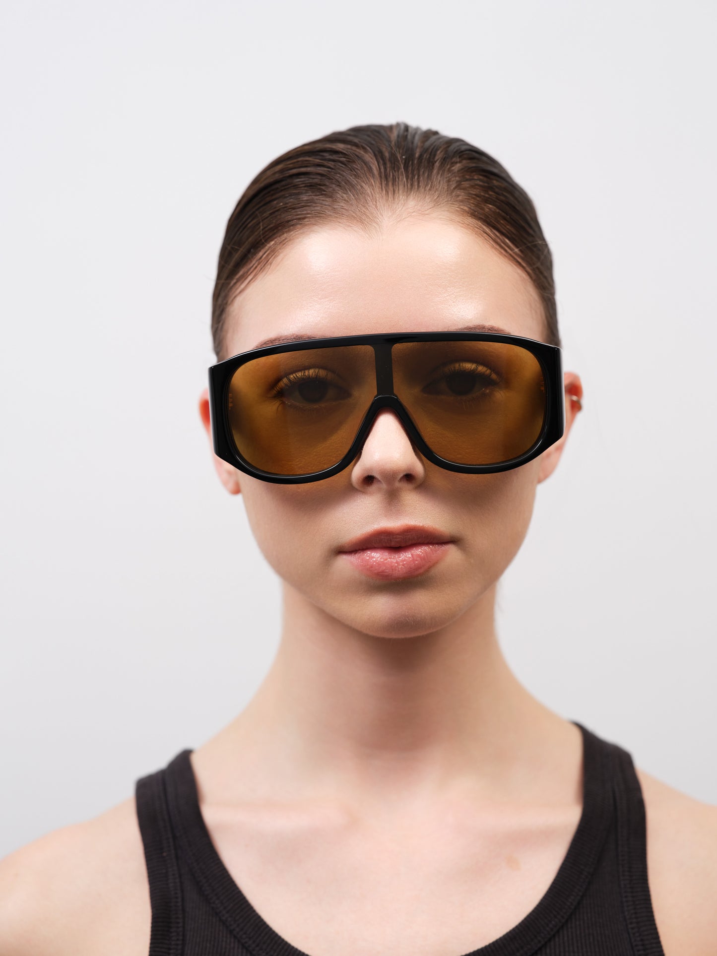 JOHN JOVINO Solid Black / Smoke Olive Lens