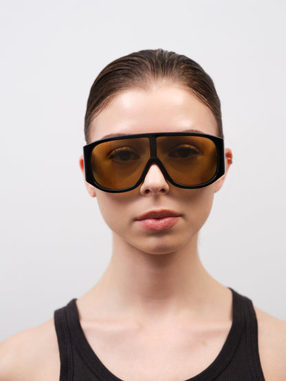 JOHN JOVINO Solid Black / Smoke Olive Lens