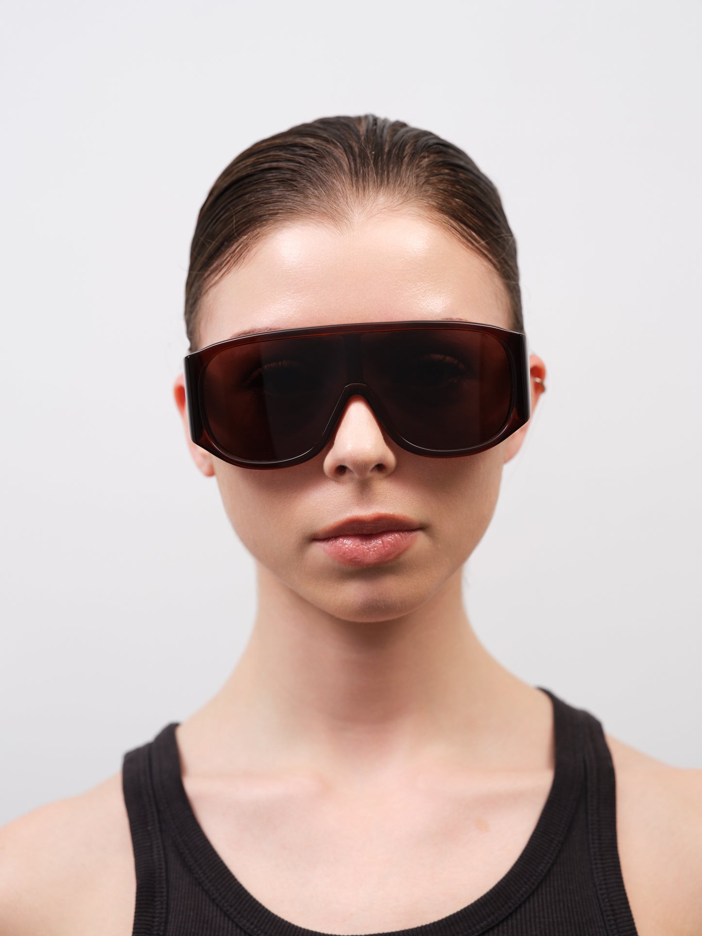 JOHN JOVINO Crystal Brown / Solid Brown Lens