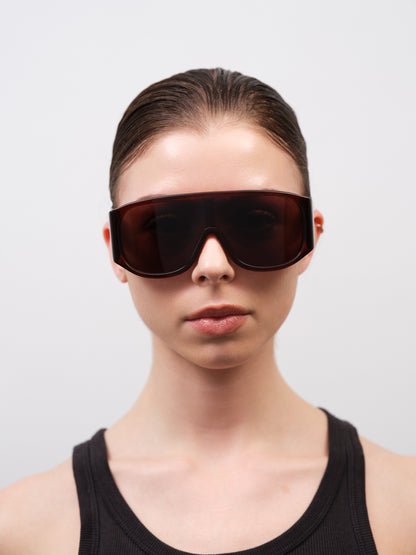 JOHN JOVINO Crystal Brown / Solid Brown Lens
