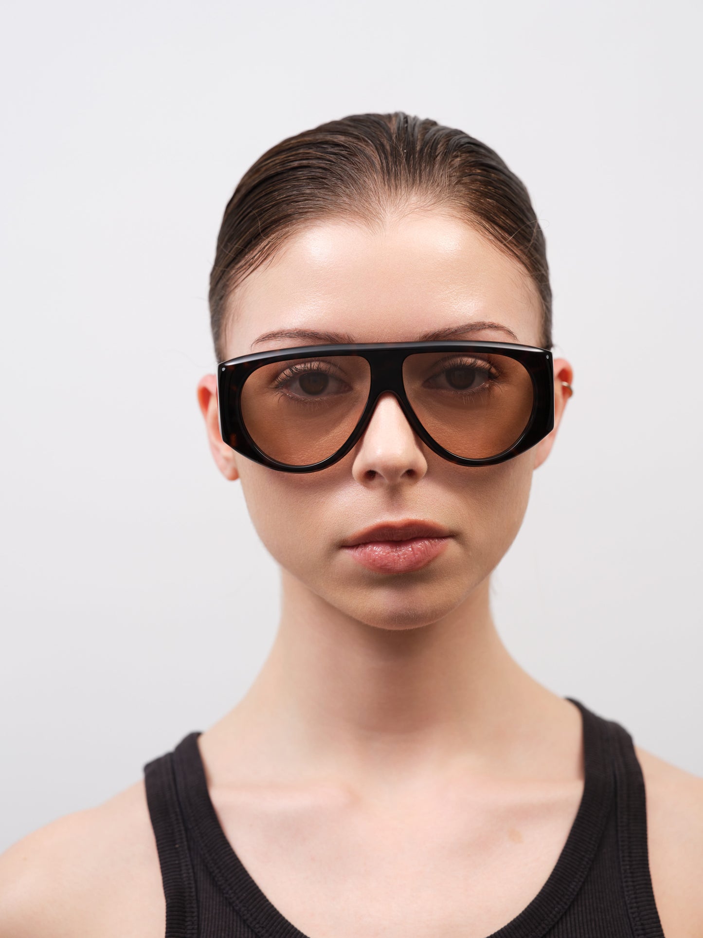 BERLYN Dark Tortoise / Peach Lens