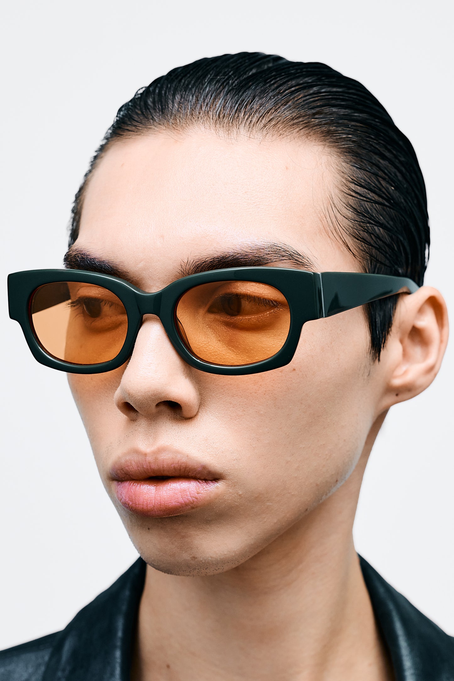 SHADE 01 Solid Forest Dk Green / Solid Orange Lens