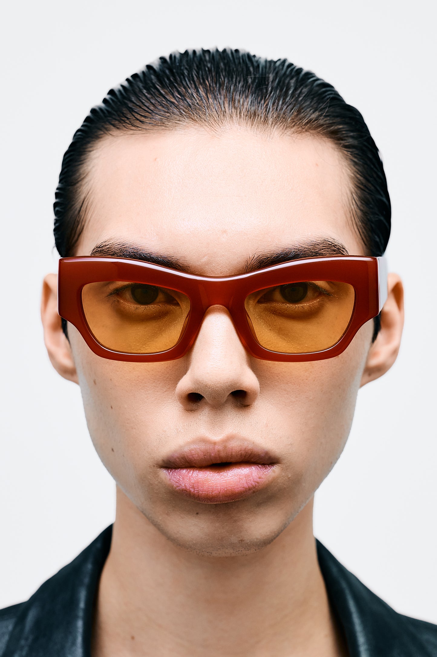 SHADE 03 Milky Red / Solid Yellow Lens