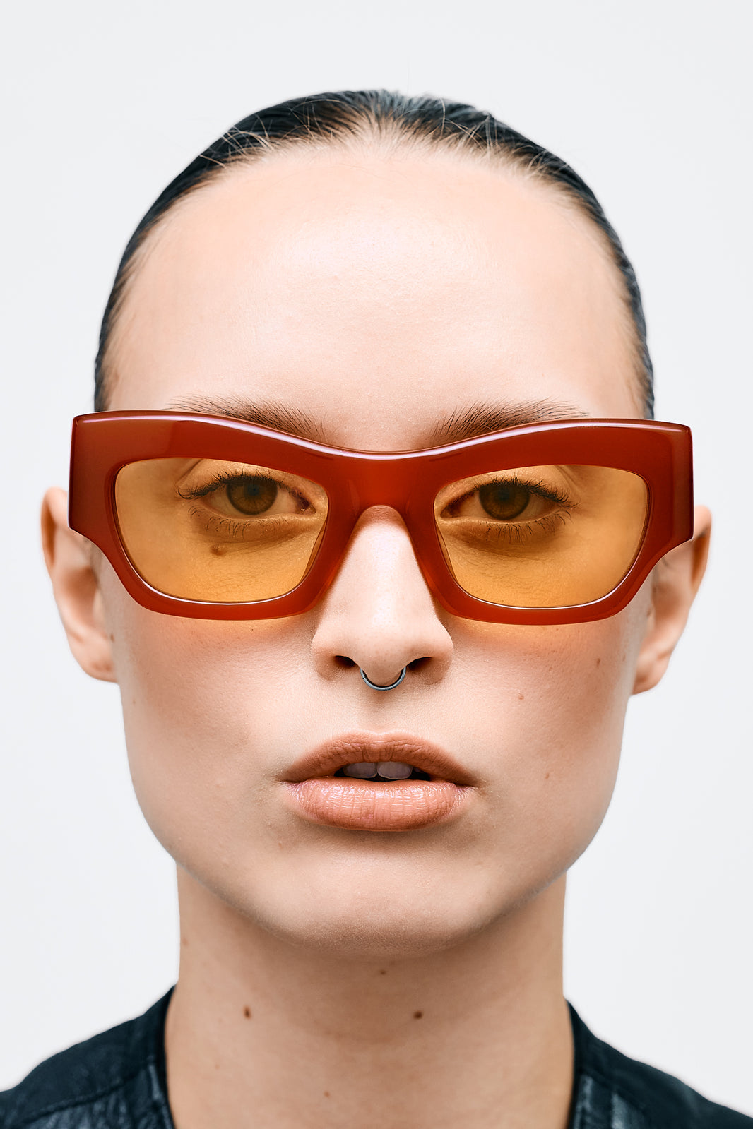 SHADE 03 Milky Red / Solid Yellow Lens