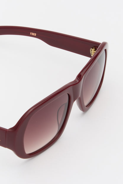 FORD Solid Bordeaux / Brown Berry Gradient Lens