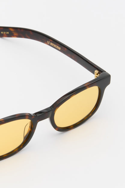 LE BUCHERON Dark Tortoise / Solid Yellow Lens
