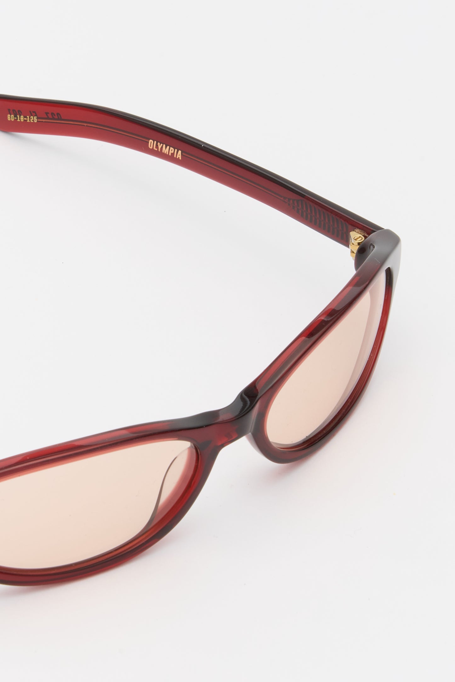 OLYMPIA Crystal Burgundy / Solid Peach Lens