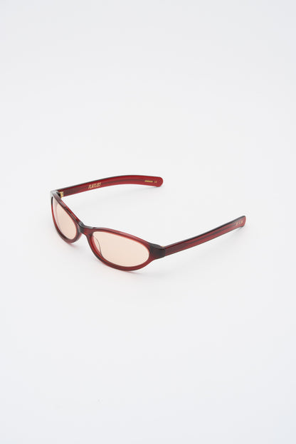 OLYMPIA Crystal Burgundy / Solid Peach Lens