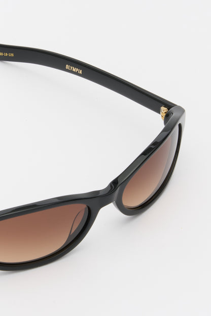 OLYMPIA Solid Black / Brown Gradient Lens